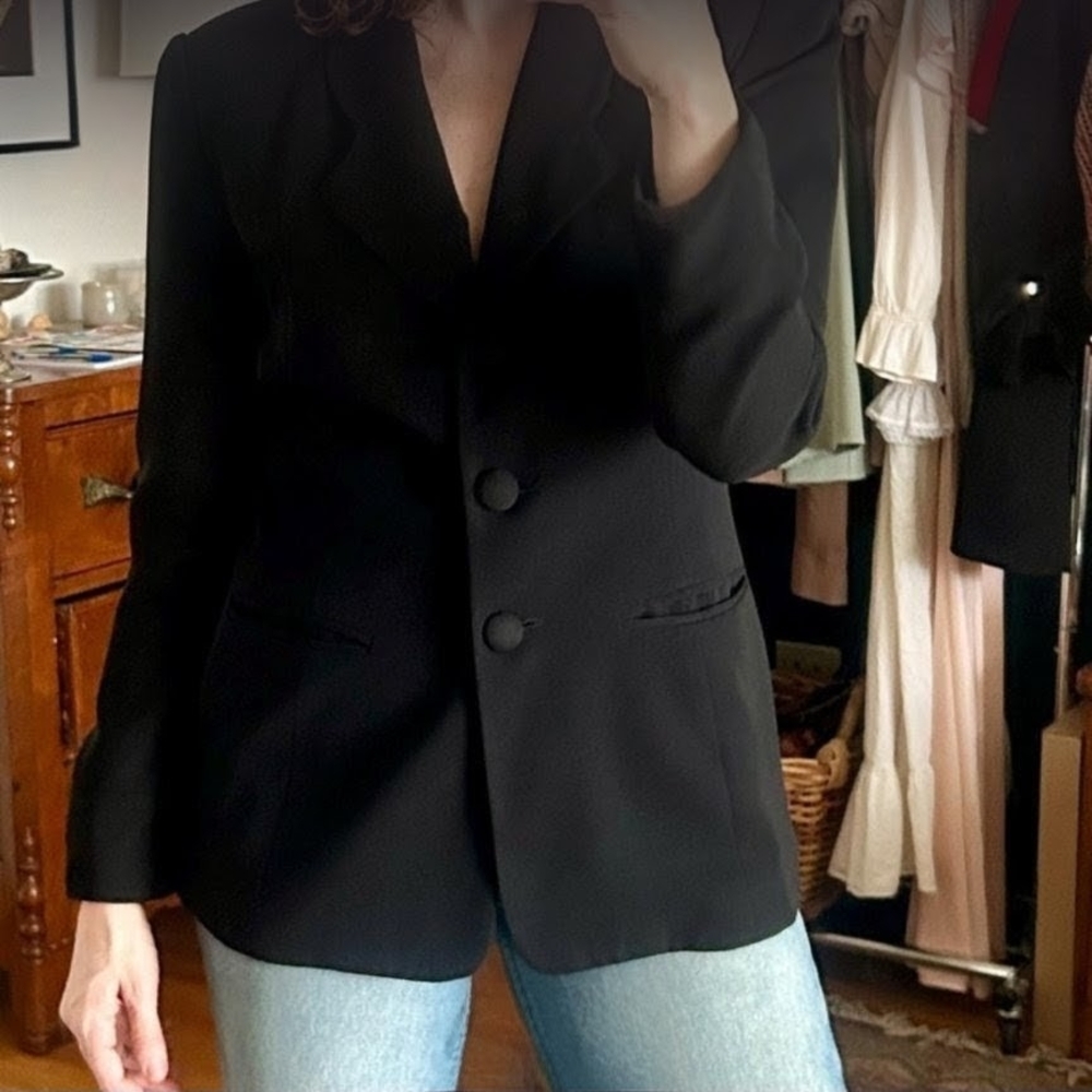 Vintage 90s Black Blazer Small